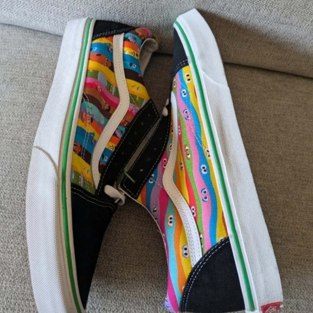 Vans Old Skool Sesame Street Men Rainbow Stripes Colorful Black 032025 - Picture 6 of 8